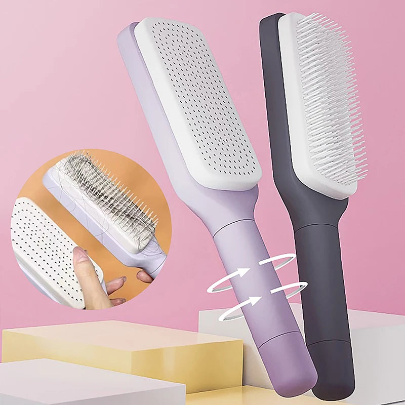 Rotating lifting hair comb