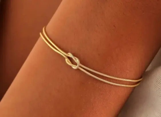 Cross Design Snake Bone Chain Bracelet