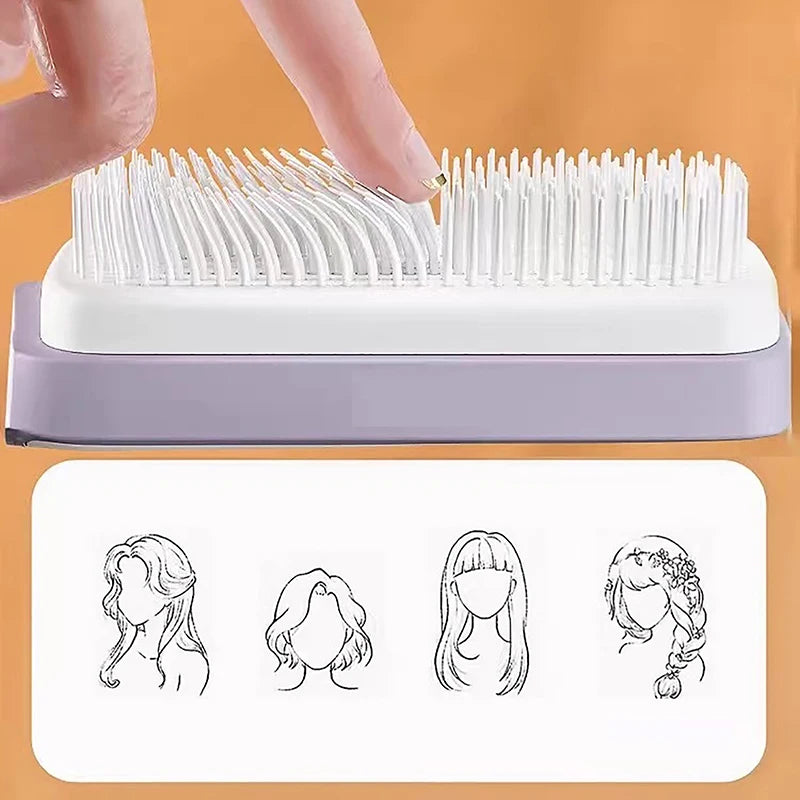 Rotating lifting hair comb