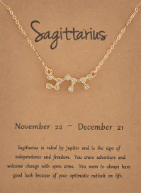 Zodiac Constellation Necklace - Collarbone Chain