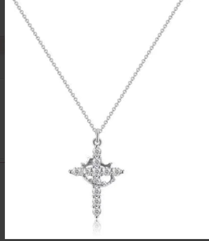 Crown Cross Necklace