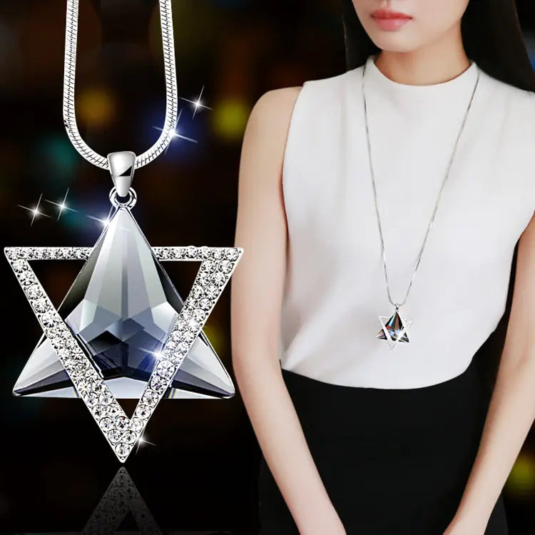 Sweater Chain with Hexagram Pendant